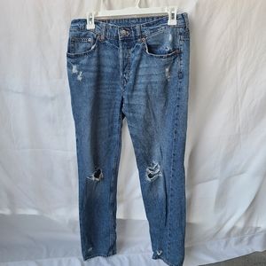 H&M high rise skinny jean light wash